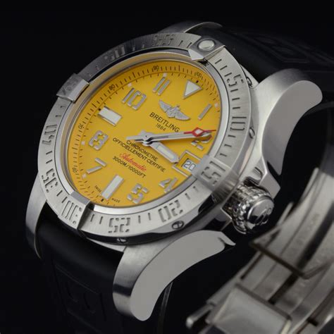 breitling yellow avenger seawolf rubber|breitling avenger seawolf review.